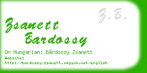 zsanett bardossy business card