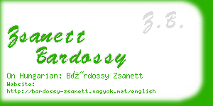zsanett bardossy business card
